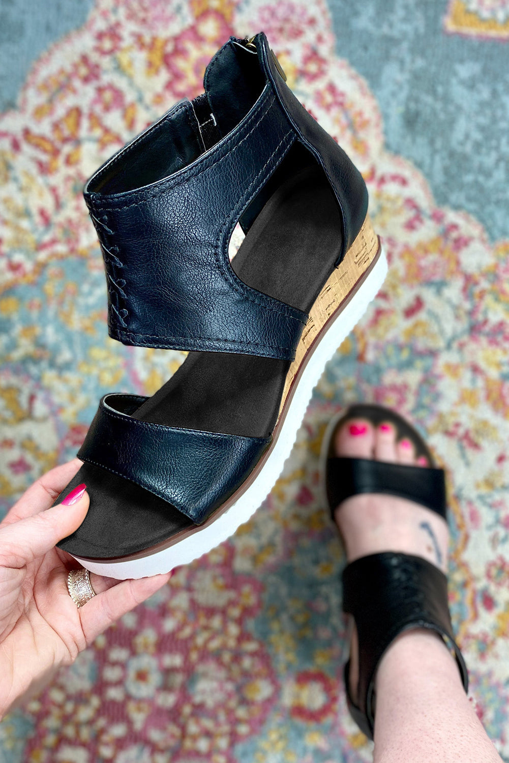 Nora Crisscross Hollowed Gladiator Sandals-0