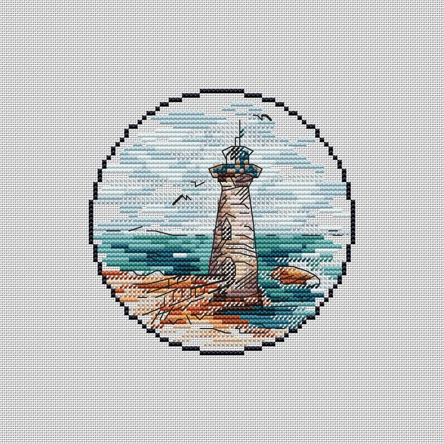 Mini Lighthouse. 10 - PDF Cross Stitch Pattern-2