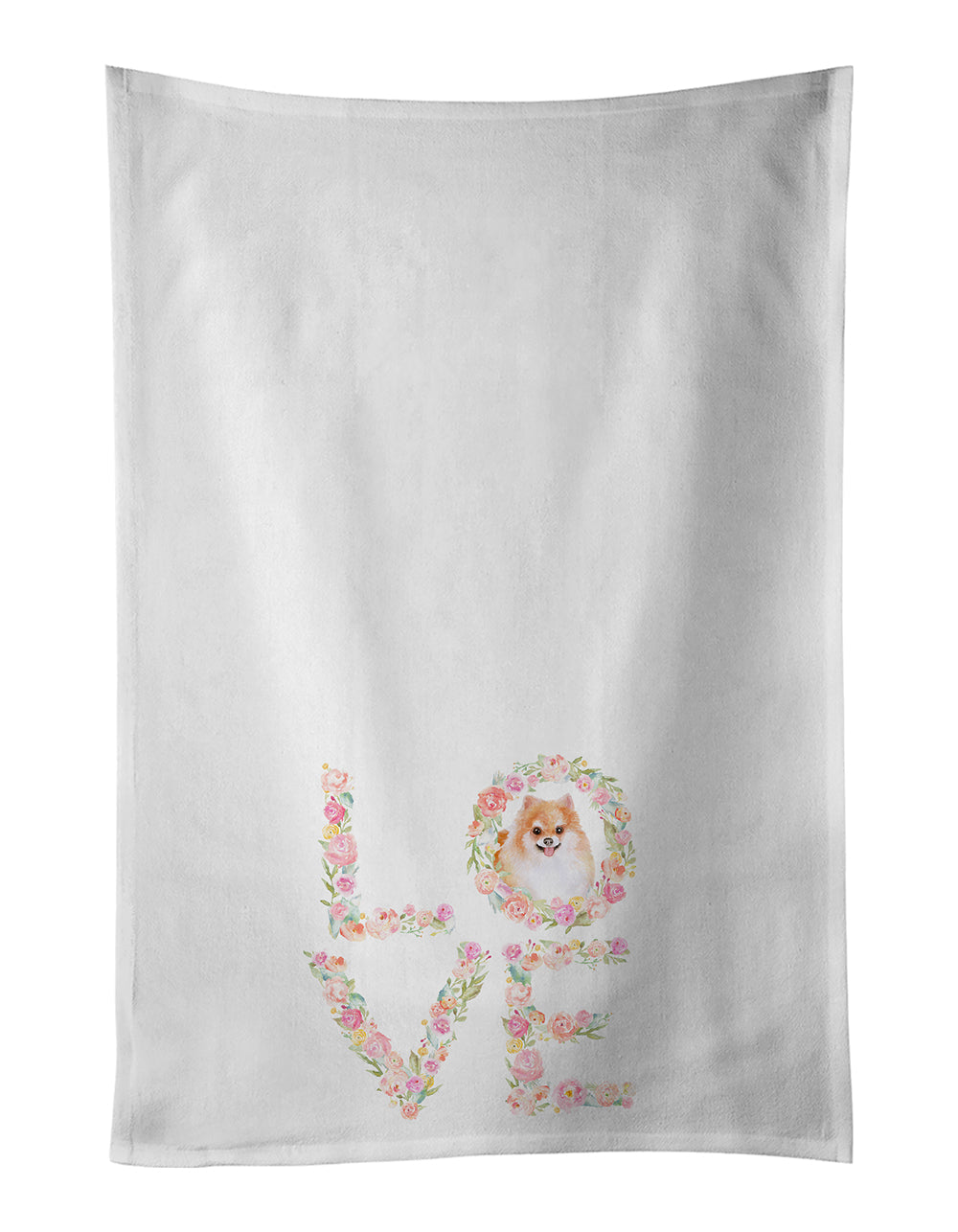 Pomeranian Love Kitchen Towel Set of 2-0